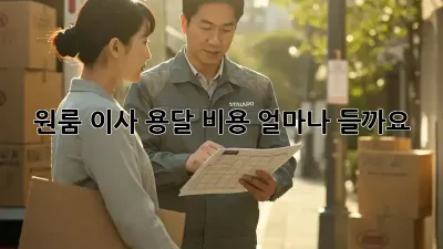 원룸 이사 용달 비용, 얼마나 들까요?